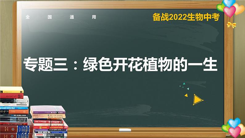 初中生物中考复习 专题03 绿色开花植物的一生-【备考无忧】2022年中考生物复习核心考点复习精优课件01