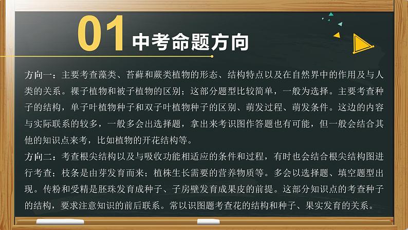 初中生物中考复习 专题03 绿色开花植物的一生-【备考无忧】2022年中考生物复习核心考点复习精优课件03