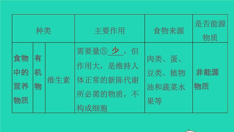 初中生物中考复习 专题04 生物圈中的人-冲刺2022年中考生物重点难点热点突破精讲课件第6页