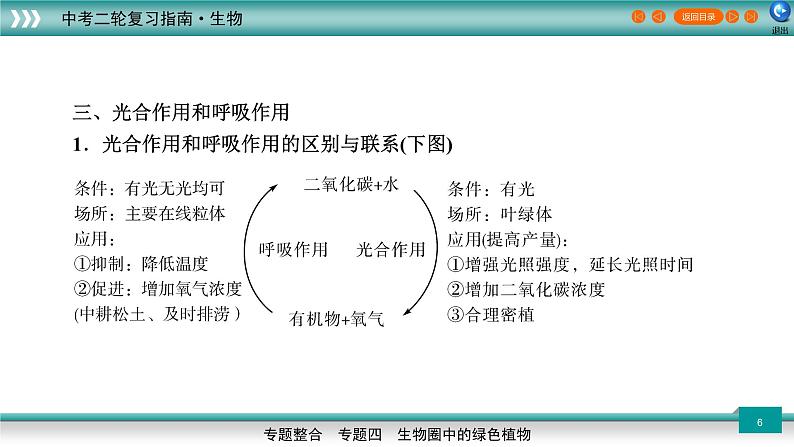 初中生物中考复习 专题04生物圈中的绿色植物（上课用课件）-【过专题】2022年中考生物二轮精准高效复习第6页