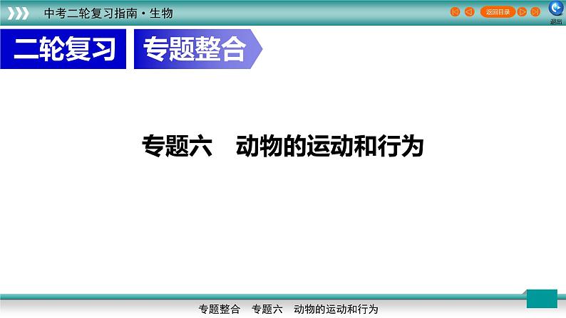 初中生物中考复习 专题06动物的运动和行为（上课用课件）-【过专题】2022年中考生物二轮精准高效复习01