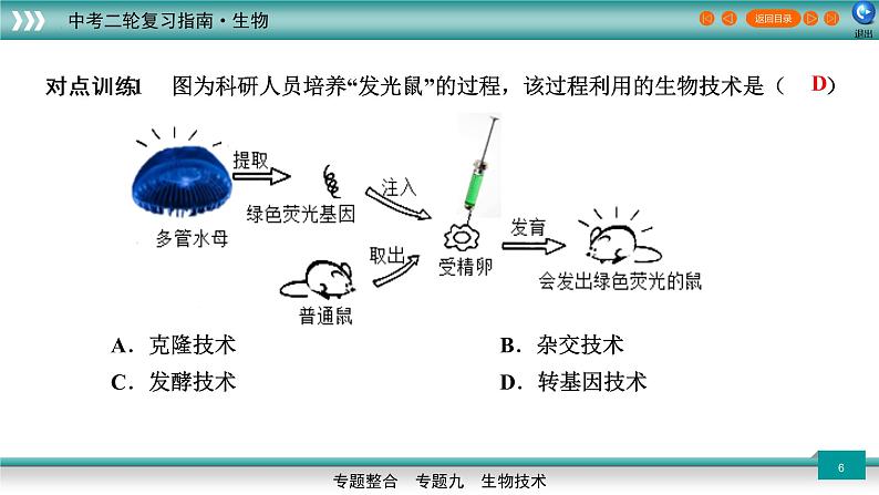 初中生物中考复习 专题09生物技术（上课用课件）-【过专题】2022年中考生物二轮精准高效复习第6页