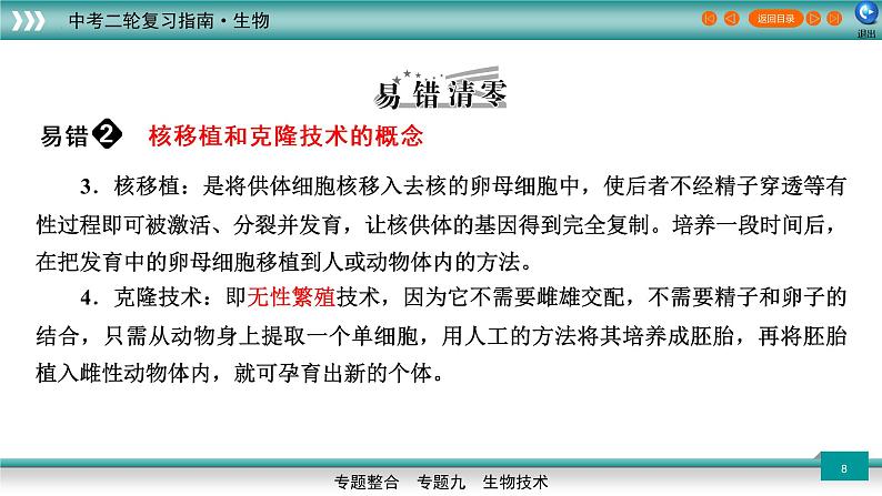 初中生物中考复习 专题09生物技术（上课用课件）-【过专题】2022年中考生物二轮精准高效复习第8页