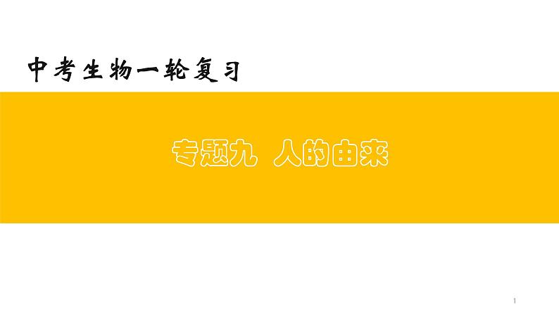 初中生物中考复习 专题09 人的由来（上课用课件）-【过一轮】2022年中考生物一轮复习课件精讲与习题精练01