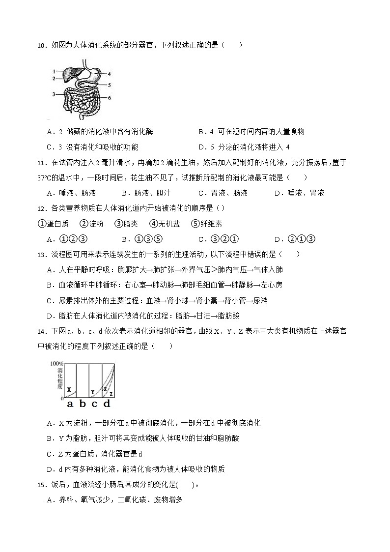 【中考一轮复习】2023年苏科版生物训练卷——专题4 绿色植物是有机物的制造者 （含解析）第3页