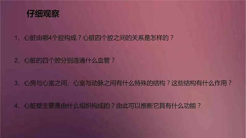 人教版生物七年级下册 《输送血液的泵──心脏》课件第7页