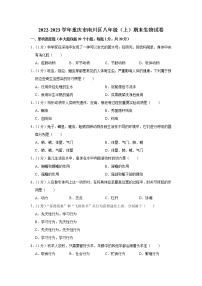 重庆市南川区2022-2023学年八年级上学期期末生物试卷（含答案）