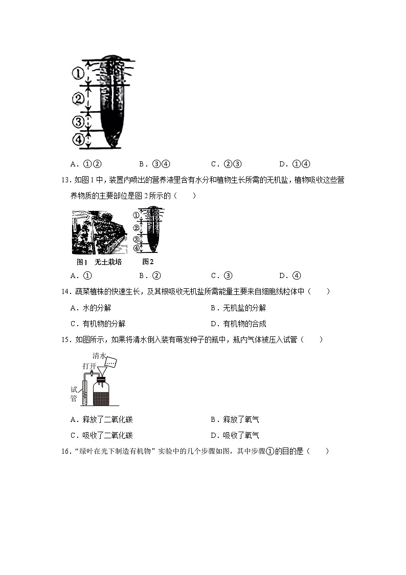 山西省太原市2022-2023学年七年级上学期期末考试生物试卷（含答案）第3页