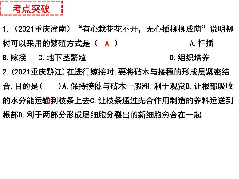专题12 生物的生殖和发育——【中考二轮专题复习】2023年中考生物专题过关（课件）05