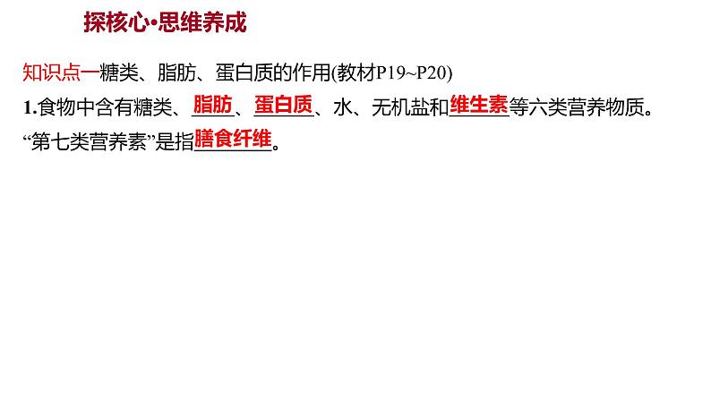 第二章  第一节　食物中的营养物质 课件 2022-2023 人教版生物 七年级下册第3页