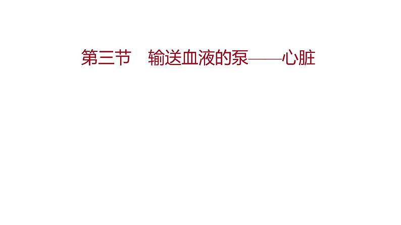 第四章　第三节　输送血液的泵——心脏 课件 2022-2023 人教版生物 七年级下册01