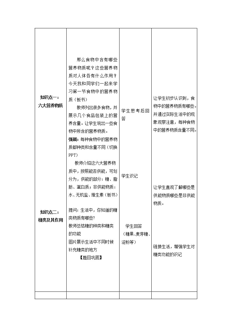4.2.1 食物中的营养物质 课件 初中生物人教版七年级下册课件+教案+学案+练习02