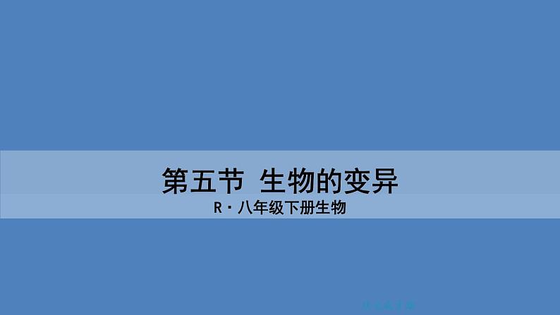 人教版八年级生物下册--第五节 生物的变异（课件）第1页