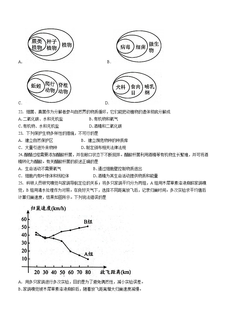 福建省三明市2022-2023学年八年级第一次教学质量检测（期末）生物试题(含答案)03