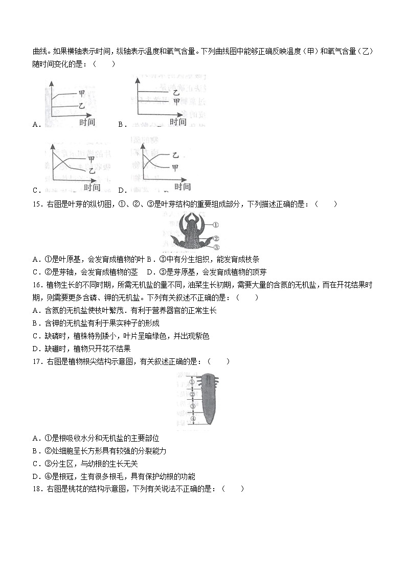 陕西省西安市长安区2022-2023学年七年级上学期期末生物试题（含答案）第3页