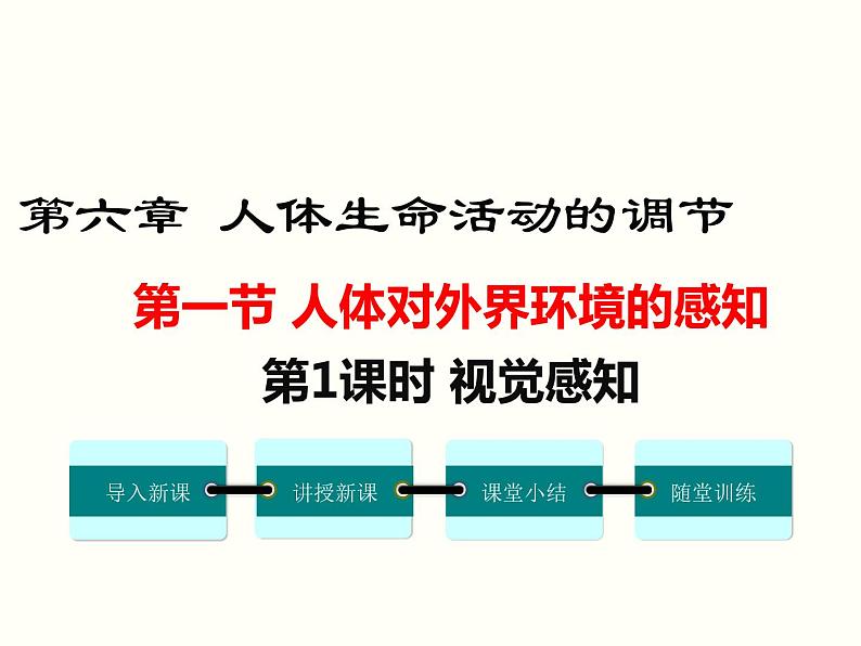 人教版七年级生物下册--6.1人体对外界环境的感知（精品课件）第1页