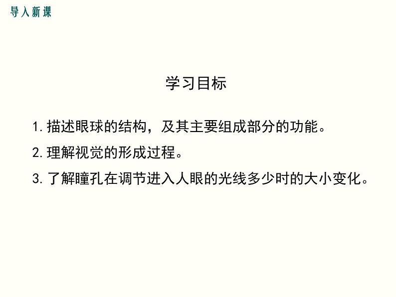 人教版七年级生物下册--6.1人体对外界环境的感知（精品课件）第3页