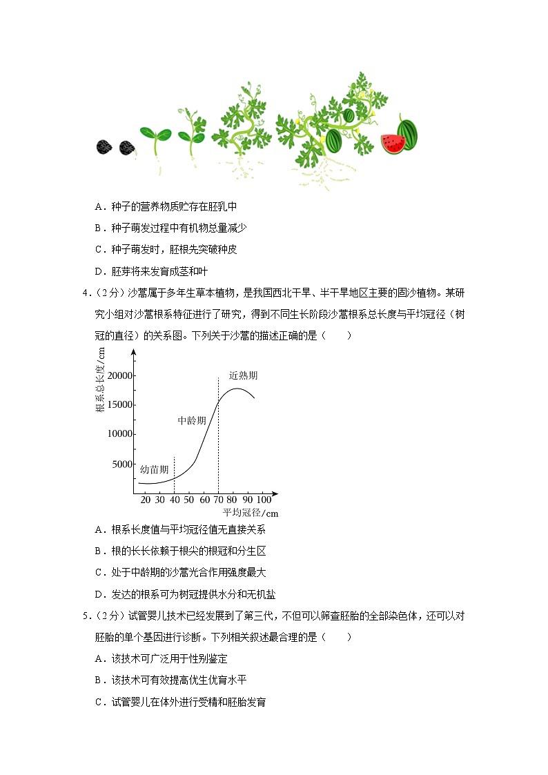 山东省潍坊市安丘市2022-2023学年八年级上学期期末生物试卷(含答案)02