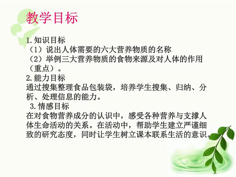 济南版生物七年级下册 第三单元 第一章 第一节 食物的营养成分 课件第2页