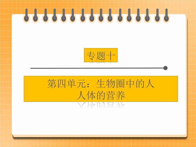 【中考一轮复习】新课标中考生物人教版课件：专题10《人体的营养》第1页