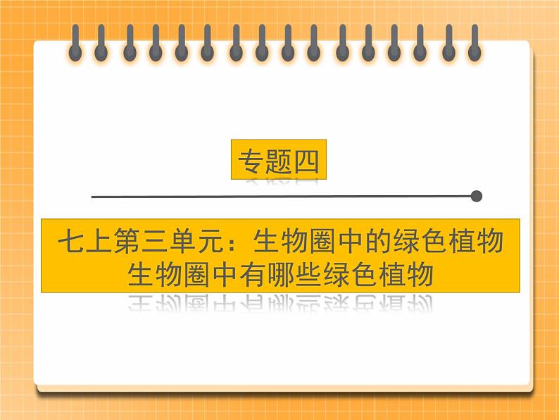 【中考一轮复习】新课标中考生物人教版课件：专题4《生物圈中有哪些绿色植物》01