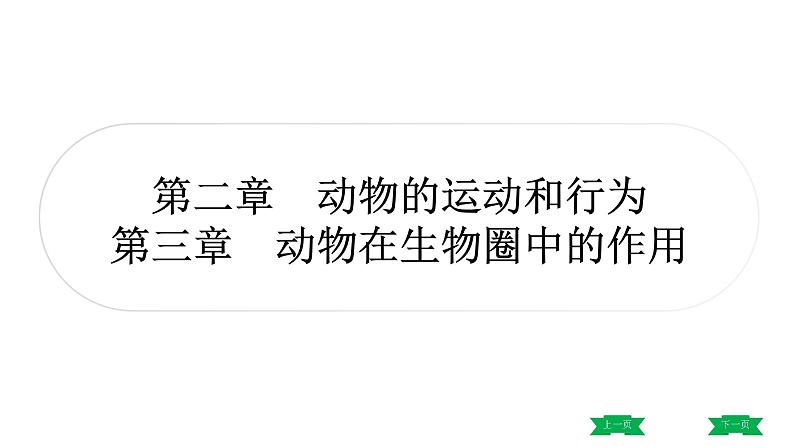 中考生物总复习课件2.第二章　动物的运动和行为  第三章　动物在生物圈中的作用01