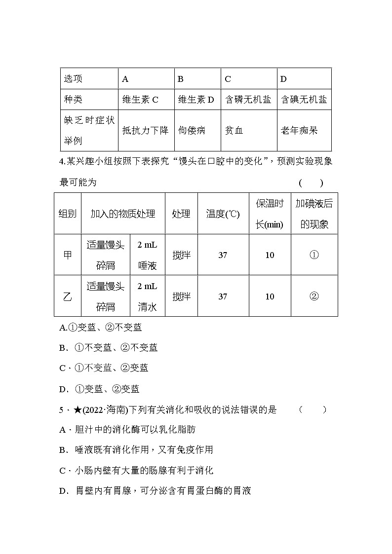 中考生物总复习综合检测卷二02