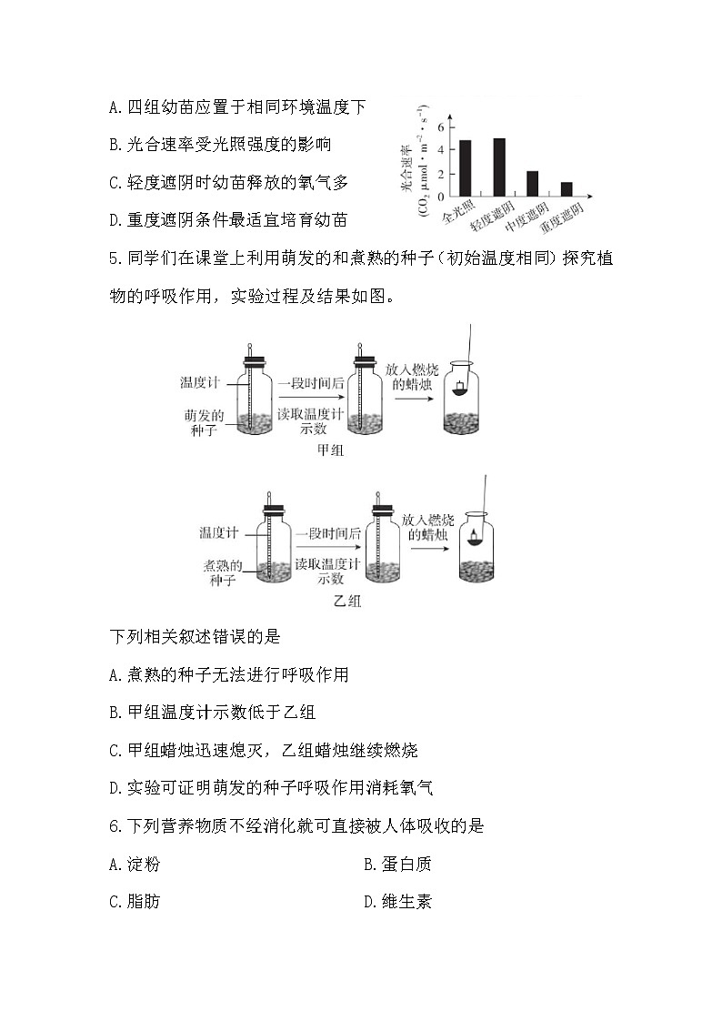 2022年北京市初中学业水平考试生物试卷02