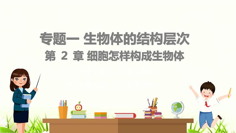 中考生物复习专题一第2章细胞怎样构成生物体课件第1页