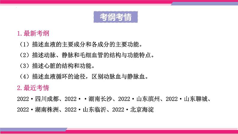 中考生物一轮复习讲练测--专题12 人体内物质的运输（精品课件）04