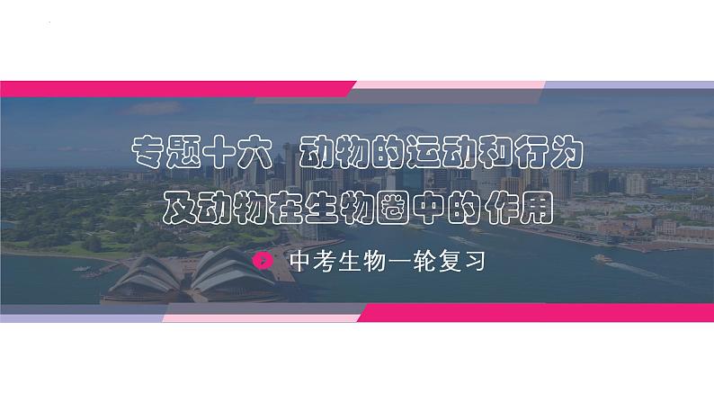 中考生物一轮复习讲练测--专题16 动物的运动和行为+动物在生物圈中的作用（精品课件）01