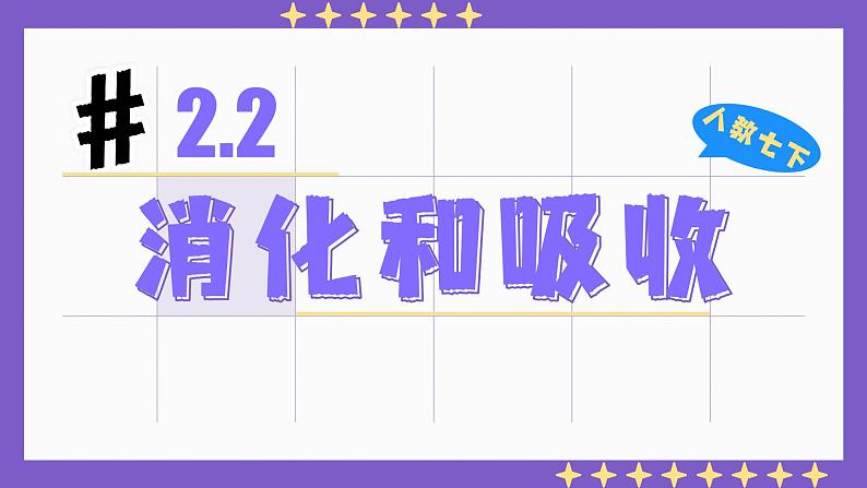 新人教版（新课标）生物七下：2.2《消化和吸收》课件+教案01