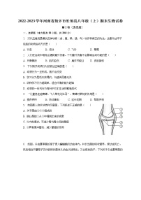 2022-2023学年河南省新乡市长垣县八年级（上）期末生物试卷（含解析）