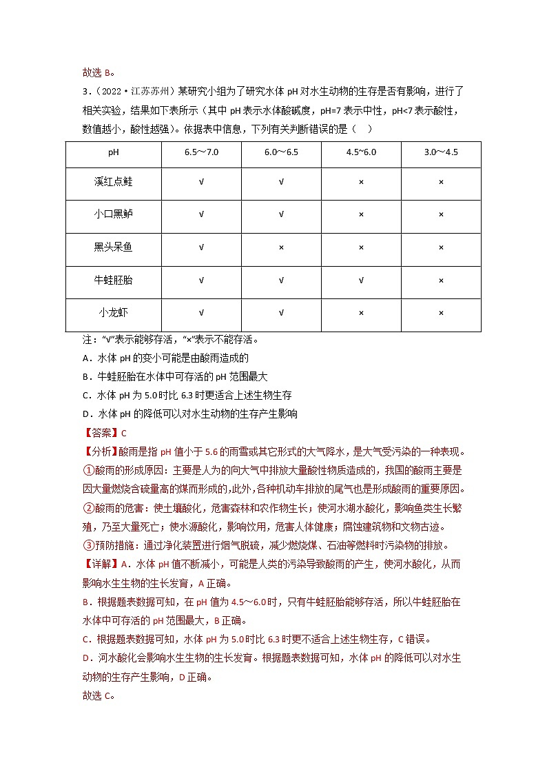 第十三章 人是生物圈中的一员（培优卷）（解析版）第2页