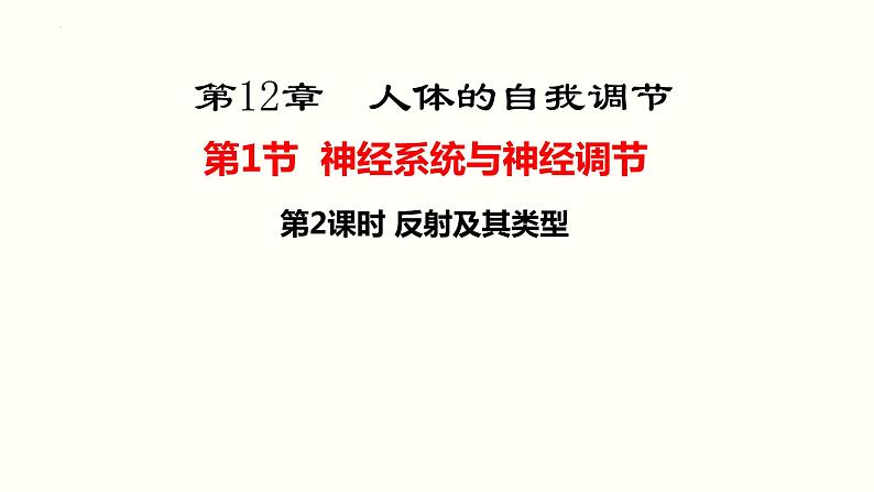 第四单元第十二章第一节反射及其类型课件  北师大版生物七年级下册第1页