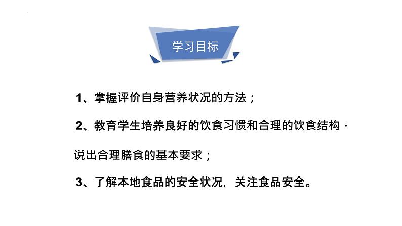 第四单元第八章第三节 合理膳食与食品安全课件 北师大版生物七年级下册04