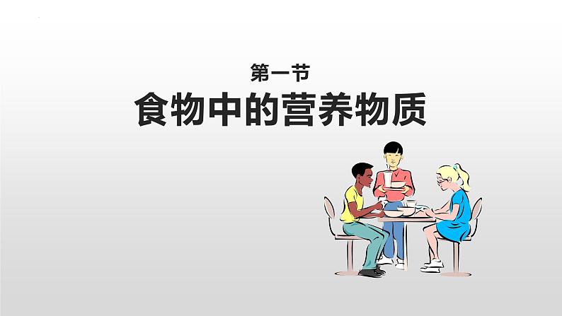 第四单元第二章第一节食物中的营养物质 课件 人教版生物七年级下册01