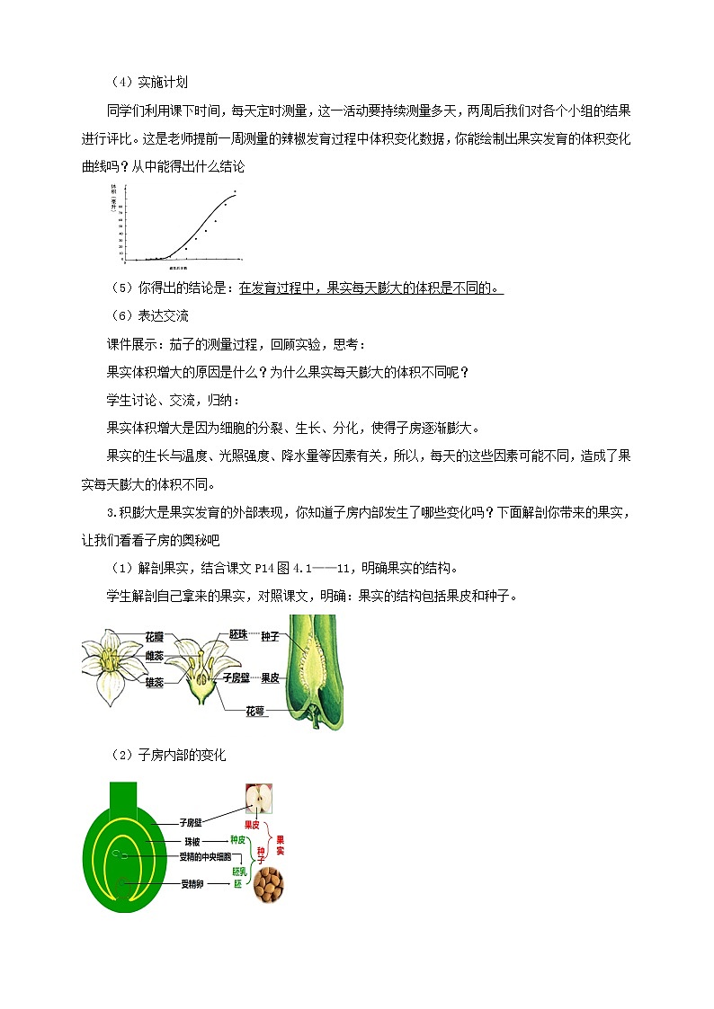 第二节《果实和种子的形成》（教案）第3页