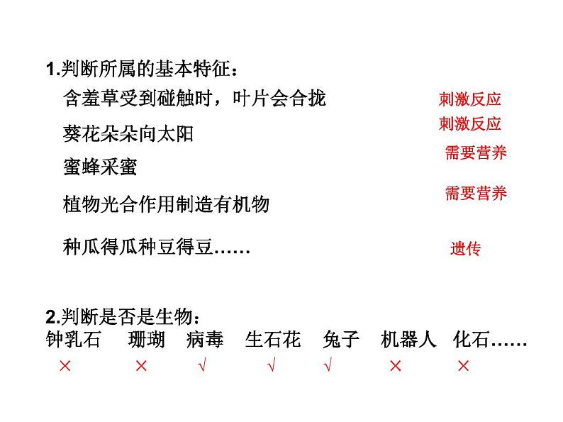 七年级上册 生物期中复习材料第2页