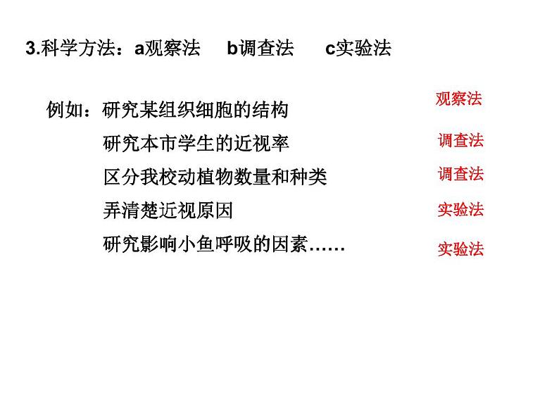 七年级上册 生物期中复习材料第3页
