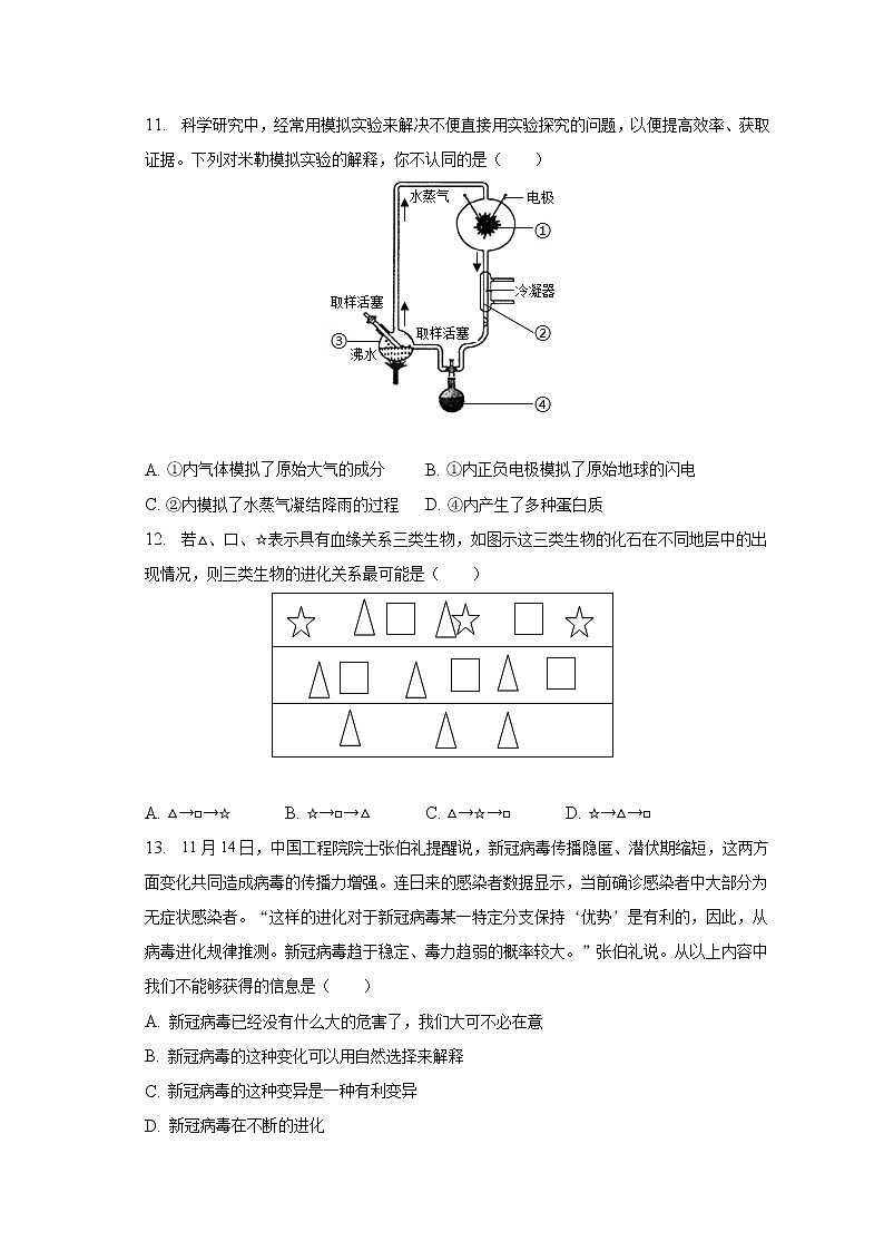 2023年江西省赣州市石城县中考生物一模试卷（含解析）03