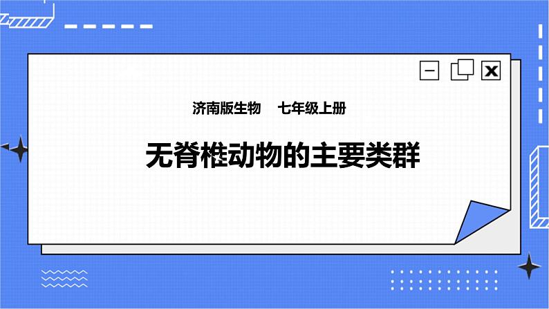 济南版生物七上 2.1《无脊椎动物的主要类群》第1课时  课件+教案+练习01