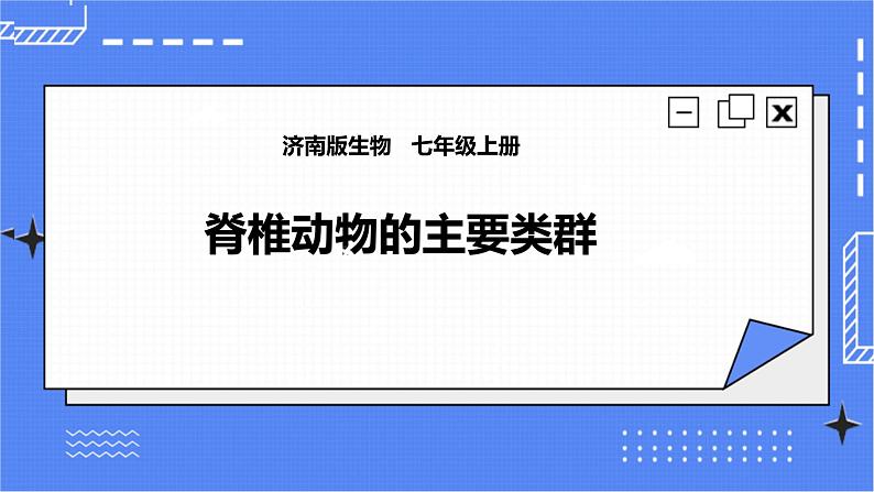 济南版生物七上 2.2 《脊椎动物的主要类群》第4课时  课件+教案+练习+视频01