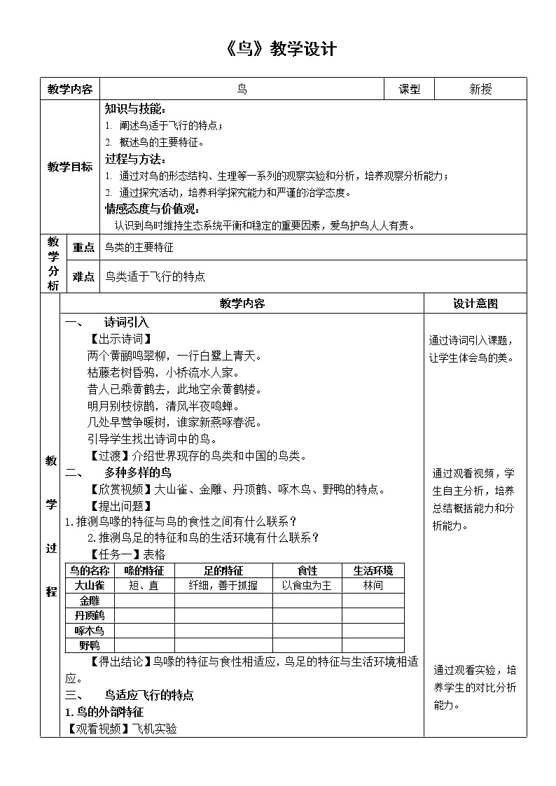 5.1.6《鸟》课件+教案+习题01
