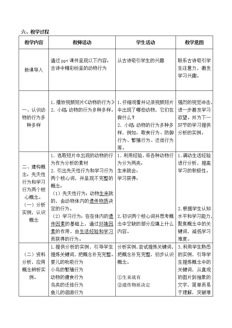 5.2.2《先天性行为和学习行为》课件+教案+习题02