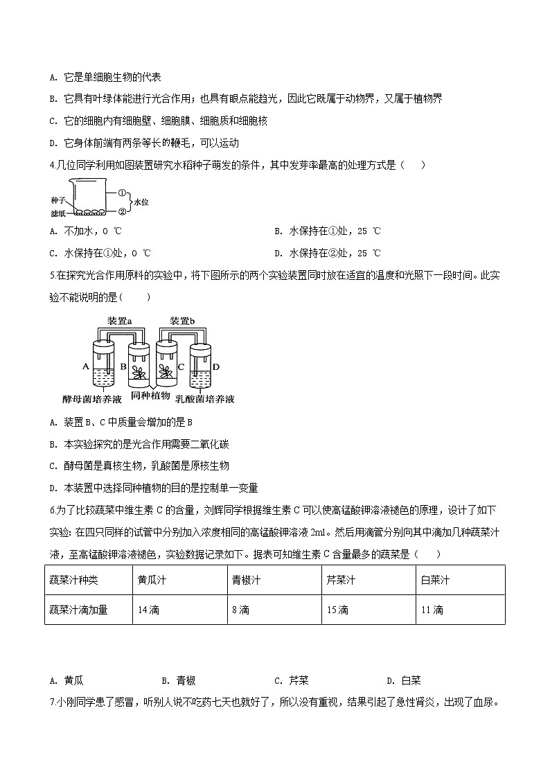 初中生物中考复习 精品解析：2018年北京市怀柔区中考二模生物试题（原卷版）第2页