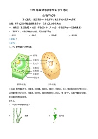 初中生物中考复习 精品解析：2022年辽宁省盘锦市中考生物真题（解析版）