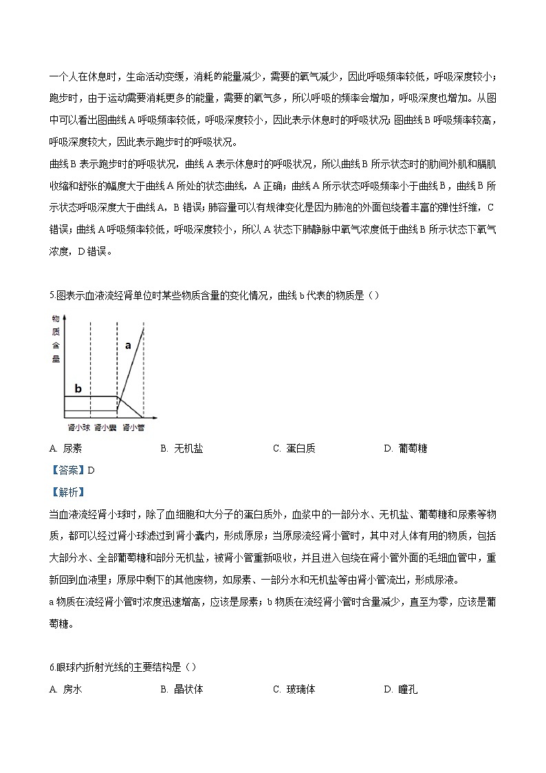 初中生物中考复习 精品解析：北京市燕山地区2017-2018学年一模生物试题（解析版）03