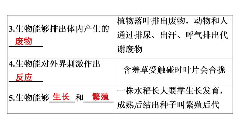 中考生物总复习第2部分　第1单元　第1章　认识生物课件07