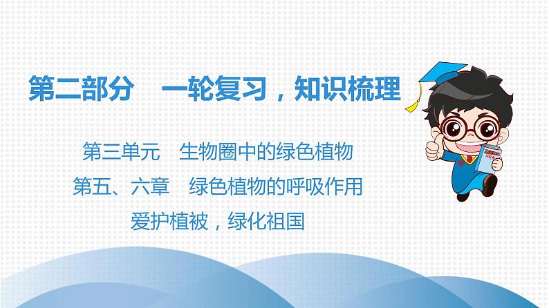 中考生物总复习第2部分　第3单元　第5、6章　绿色植物的呼吸作用　爱护植被，绿化祖国课件01